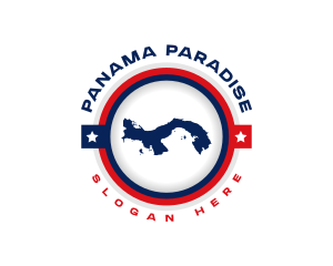 Panama Map Geography logo design