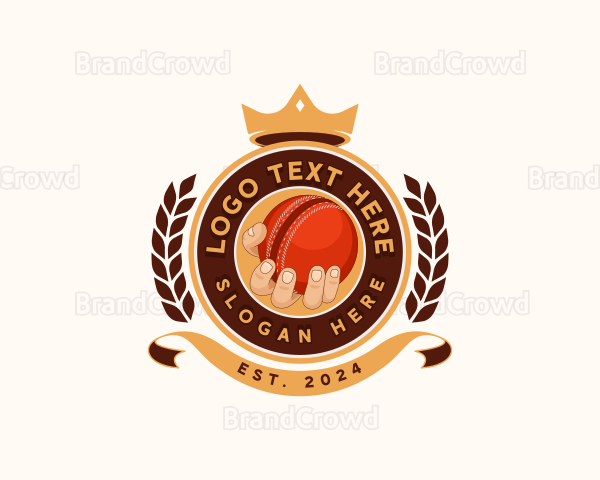 Cricket Ball League Logo