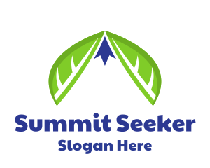 Leaf Mountain Peak logo design