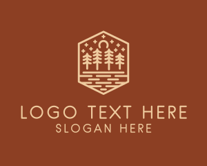 Outline - Rustic Forest Outline logo design