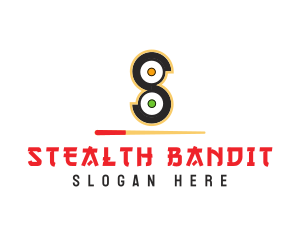 Sushi Billiards Letter S logo design