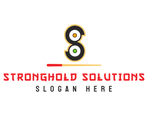 Sushi Billiards Letter S logo design