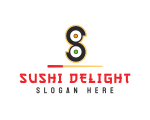 Sushi Billiards Letter S logo design