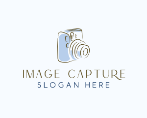 Capture - Retro Camera Lens logo design