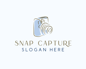 Capture - Retro Camera Lens logo design