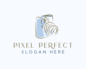 Retro Camera Lens logo design