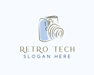 Retro Camera Lens logo design