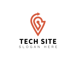 Site - Travel Location Arrow logo design