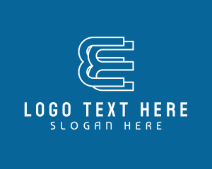 Letter E - Industrial Agency Tech logo design