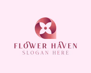 Four Petal Flower  logo design