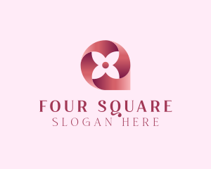 Four - Four Petal Flower logo design