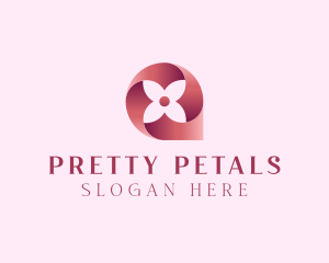 Four Petal Flower  logo design