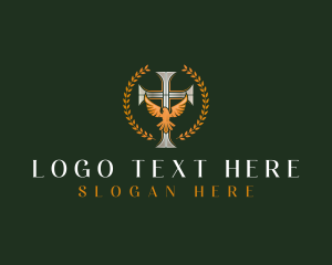 Theology - Cross Dove Religion logo design