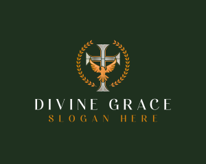 Jesus - Cross Dove Religion logo design
