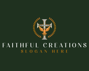 Faith - Cross Dove Religion logo design