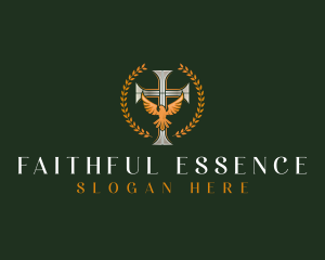 Faith - Cross Dove Religion logo design