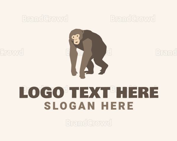 Brown Gibbon Cartoon Logo