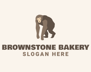 Brown Gibbon Cartoon logo design