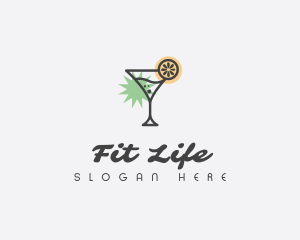 Alcoholic Beverage - Tropical Cocktail Bar logo design