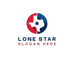 USA Texas Map logo design