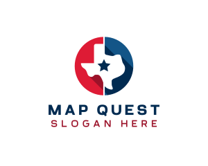 USA Texas Map logo design