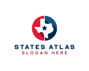 USA Texas Map logo design