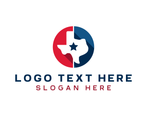 Government - USA Texas Map logo design