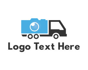 Surveillance - Camera Transport Truck logo design
