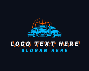 Trailer - Truck Fleet Logistics logo design