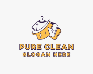 Sparkle Clean Laundry logo design