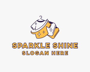 Sparkle Clean Laundry logo design