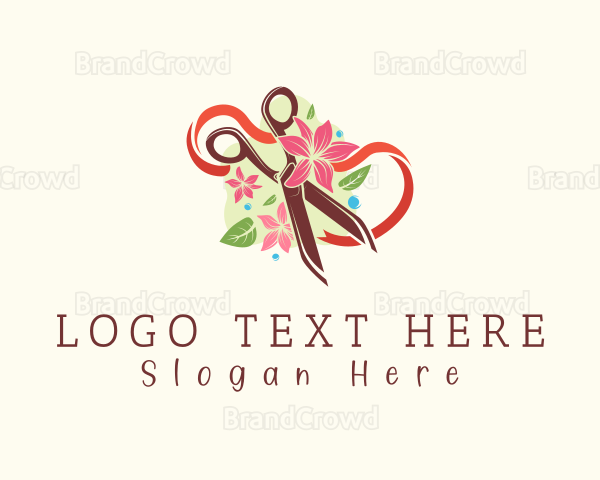 Floral Craft Scissor Logo