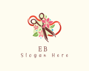 Organic - Floral Craft Scissor logo design