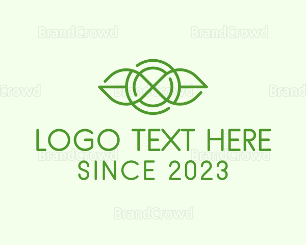 Infinity Leaves Badge Logo