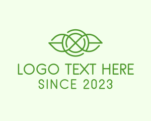 Ecological - Infinity Leaves Badge logo design