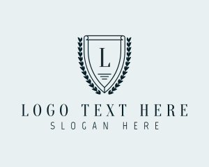 Law Firm - Shield Wreath Academy logo design