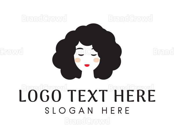 Curly Girl Hairdresser Logo