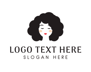 Makeup Blogger - Curly Girl Hairdresser logo design
