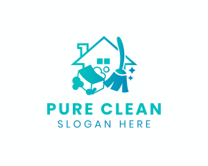 House Cleaning Sanitation logo design