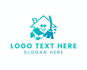 Housekeeper - House Cleaning Sanitation logo design