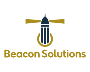 Beacon - Gold Lighthouse Beacon logo design
