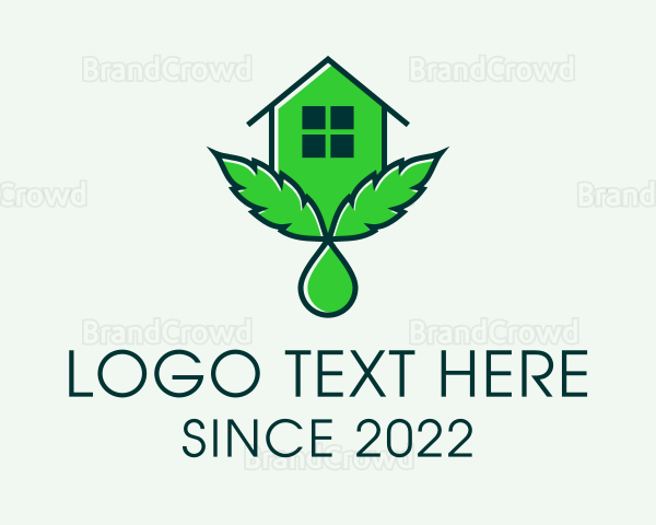Cannabis House Droplet Logo