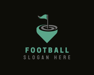Badge - Golf Flag Sports Tournament logo design