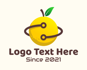 Healthy Food - Citrus Lemon Circuit logo design