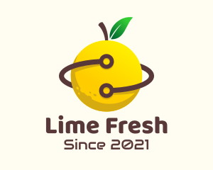 Lime - Citrus Lemon Circuit logo design