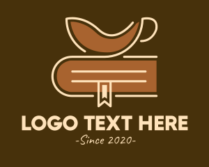 Reading - Coffee Cup Bookmark logo design