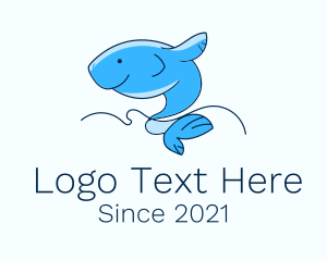 Fishing - Big Blue Fish logo design