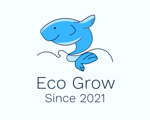 Aquaponics - Big Blue Fish logo design