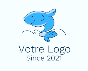 Fishing - Big Blue Fish logo design
