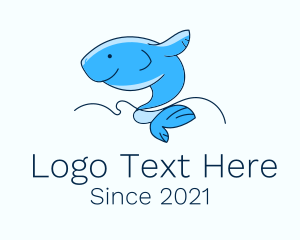 Sea Creature - Big Blue Fish logo design